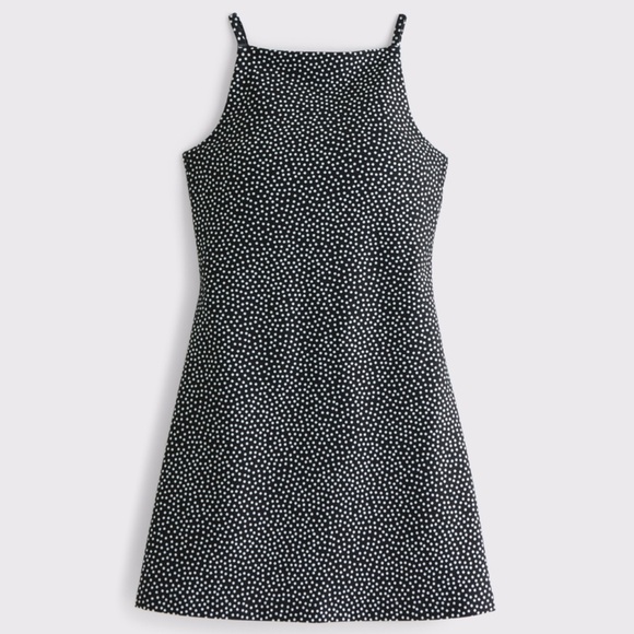 Abercrombie & Fitch Black and White Halter Mini Dress - Picture 1 of 2